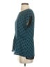 CAbi 100% Polyester Teal Short Sleeve Top Size XS - photo 5