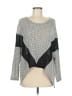 Audrey 3+1 Chevron-herringbone Gray Pullover Sweater Size M - photo 1