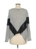 Audrey 3+1 Chevron-herringbone Gray Pullover Sweater Size M - photo 2