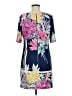 Eliza J Print Blue Casual Dress Size 8 - photo 2