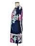 Eliza J Print Blue Casual Dress Size 8 - photo 5