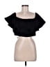 Jovani Black Short Sleeve Top Size M - photo 1