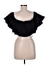 Jovani Black Short Sleeve Top Size M - photo 2