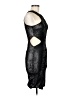 Missguided 100% Polyamide Metallic Black Cocktail Dress Size 8 - photo 4