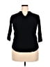 Assorted Brands Black 3/4 Sleeve Top Size 3X - photo 1