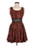 Sugar & Spice Animal Print Orange Cocktail Dress Size M - photo 1