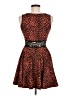 Sugar & Spice Animal Print Orange Cocktail Dress Size M - photo 2