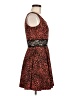 Sugar & Spice Animal Print Orange Cocktail Dress Size M - photo 4