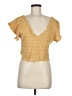 Unbranded Yellow Short Sleeve Blouse Size M (estimated) - photo 1