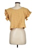Unbranded Yellow Short Sleeve Blouse Size M (estimated) - photo 2