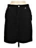 Chaps Solid Black Denim Skirt Size 6 - photo 1