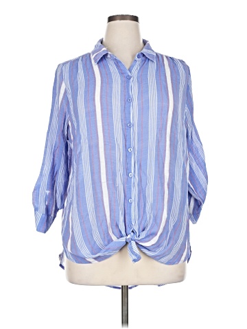 Fred David 3/4 Sleeve Button-Down Shirt (view 1)