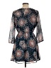 Forever 21 100% Polyester Paisley Blue Casual Dress Size L - photo 2