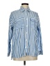 MSJ Stripes Blue Long Sleeve Button-Down Shirt Size M - photo 1