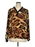 Sami & JO 100% Polyester Animal Print Gold Long Sleeve Blouse Size XL - photo 1