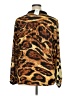 Sami & JO 100% Polyester Animal Print Gold Long Sleeve Blouse Size XL - photo 2