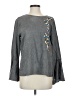 Grace Elements Gray Long Sleeve Blouse Size S - photo 1