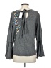 Grace Elements Gray Long Sleeve Blouse Size S - photo 2