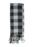 Unbranded Checkered-gingham Gray Blue Scarf One size - photo 2
