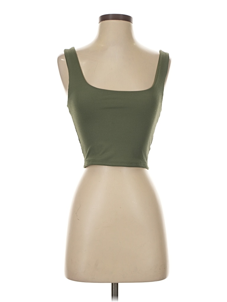 Pre-owned Express Tube Top Green Strapless Neckline Tops