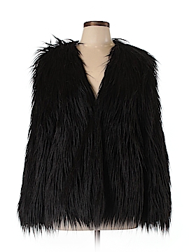 urban outfitters black fluffy jacket