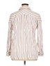 Ann Taylor LOFT 100% Rayon Stripes Ivory Long Sleeve Button-Down Shirt Size XL - photo 2