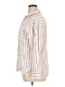 Ann Taylor LOFT 100% Rayon Stripes Ivory Long Sleeve Button-Down Shirt Size XL - photo 5