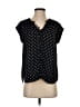 Daniel Rainn 100% Polyester Polka Dots Black Short Sleeve Blouse Size S - photo 1