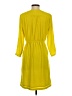 Old Navy 100% Polyester Solid Yellow Casual Dress Size S - photo 2
