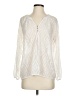 Miami 100% Polyester Ivory Long Sleeve Blouse Size S - photo 1