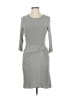 Amadi Solid Gray Casual Dress Size M - photo 1