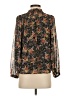 Ann Taylor LOFT 100% Polyester Floral Black Long Sleeve Blouse Size S - photo 2