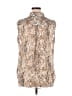 Liz Claiborne 100% Polyester Animal Print Brown Tan Sleeveless Blouse Size XL - photo 2