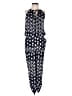 Parker 100% Silk Chevron-herringbone Blue Jumpsuit Size XS - photo 1