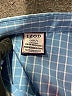 IZOD Checkered-gingham Blue Long Sleeve Button-Down Shirt Size 6 - 7 - photo 3