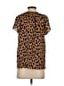 J.Crew 100% Silk Animal Print Brown Short Sleeve Silk Top Size S - photo 2