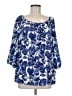 Ann Taylor 100% Polyester Blue 3/4 Sleeve Blouse Size M - photo 1