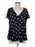 Torrid Polka Dots Black Short Sleeve Blouse Size Med Plus (00) - photo 1