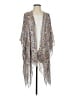 J.Jill 100% Viscose Gray Pink Kimono Size Sm - Lg - photo 1