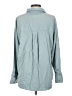Open Edit Solid Blue Long Sleeve Button-Down Shirt Size M - photo 2