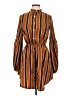 Assorted Brands 100% Polyester Stripes Orange Casual Dress Size 10 - photo 1