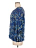 Fever 100% Rayon Blue 3/4 Sleeve Blouse Size M - photo 5