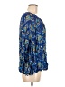 Fever 100% Rayon Blue 3/4 Sleeve Blouse Size M - photo 4