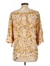 Solitaire 100% Rayon Yellow 3/4 Sleeve Blouse Size L - photo 2