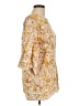 Solitaire 100% Rayon Yellow 3/4 Sleeve Blouse Size L - photo 4