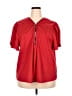 Unbranded 100% Polyester Red Short Sleeve Blouse Size 4X - photo 1