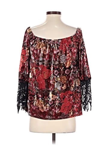 VOOM by Joy Han 3/4 Sleeve Blouse (view 2)