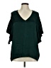 HEATHER 100% Viscose Green Short Sleeve Blouse Size M - photo 1