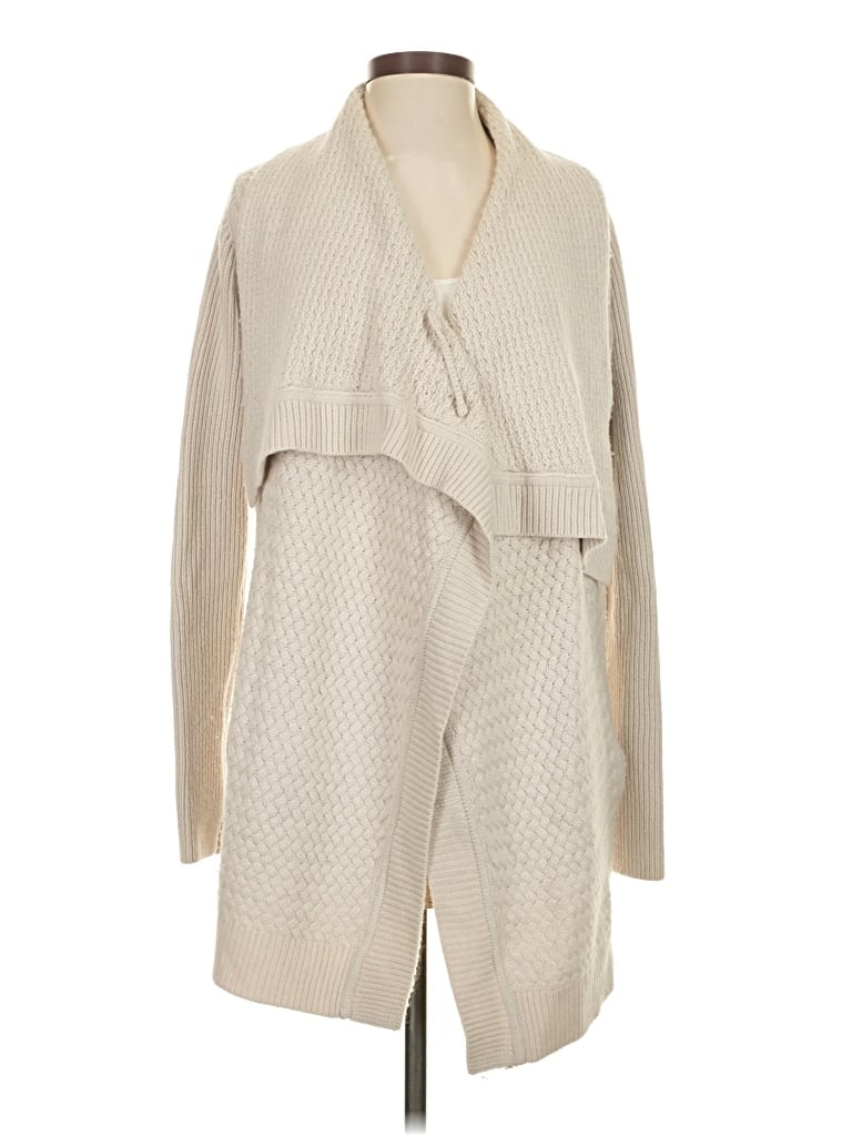 Pre-owned Margaret O'leary Cardigan Sweater In White