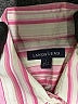 Lands' End Stripes Pink Long Sleeve Blouse Size 8 - photo 7
